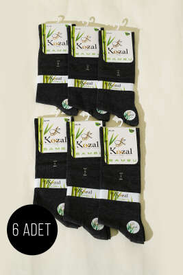 6'lı Erkek Bambu Soket Çorap Füme - KOZAL ÇORAP