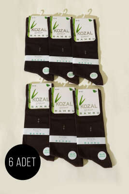 6'lı Erkek Bambu Soket Çorap Kahve - KOZAL ÇORAP