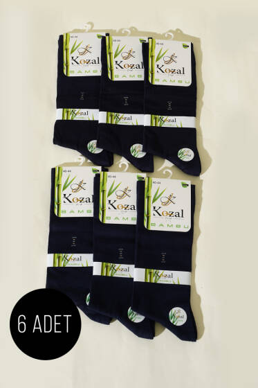 6'lı Erkek Bambu Soket Çorap Lacivert - ERKEK ÇORAP