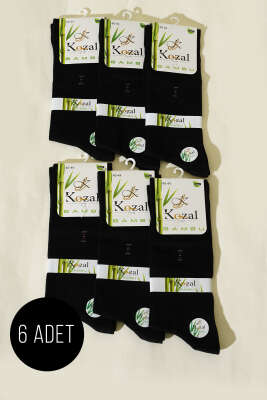 6'lı Erkek Bambu Soket Çorap Siyah - KOZAL ÇORAP