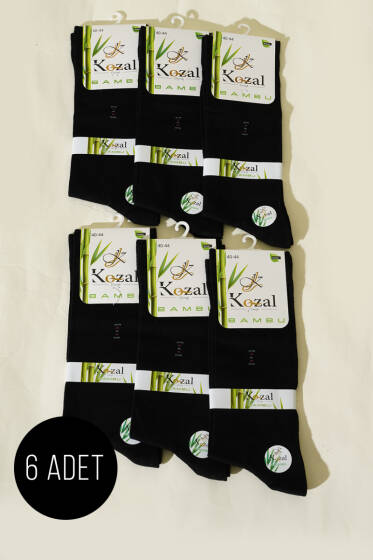 6'lı Erkek Bambu Soket Çorap Siyah - ERKEK ÇORAP