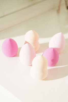 6'li Makyaj Süngeri Asorti - NEW WELL