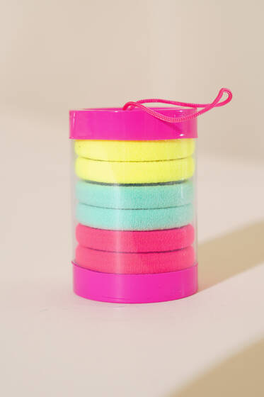 6′lı Renkli Lastik Toka Asorti - Toka