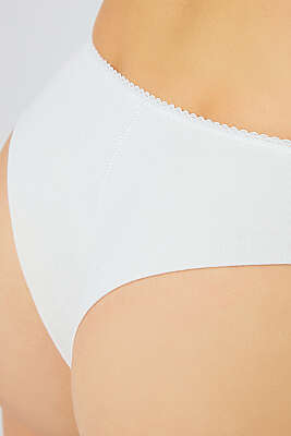 6’lı Yumuşak Dokulu Bikini Külot Krem - Slip Külot