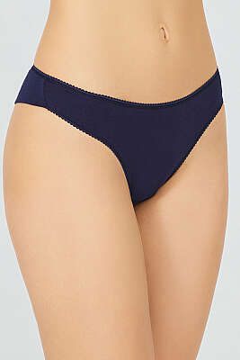 6’lı Yumuşak Dokulu Bikini Külot Lacivert - Slip Külot