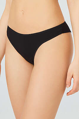 6’lı Yumuşak Dokulu Bikini Külot Siyah - Slip Külot