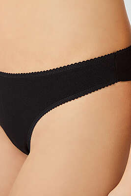 6’lı Yumuşak Dokulu Bikini Külot Siyah - Slip Külot