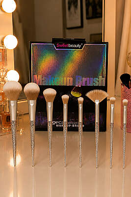8'li Makeup Fırça Seti Asorti - NEW WELL
