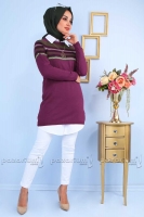 4'lü Kolye Hediyeli Kombin - Mürdüm - 74,60 TL Yerine 49,90 TL