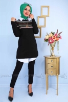 4'lü Kolye Hediyeli Kombin - Siyah - 76,60 TL Yerine 49,90 TL