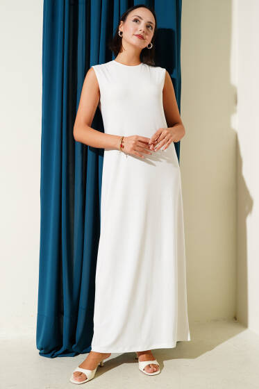 Kolsuz Sandy Uzun İçlik Ekru - Kadın İçlik