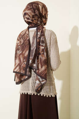 Ajurlu Kabartma Desen Kazak Bej - Triko Kazak