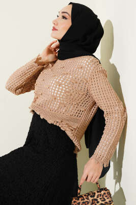 Ajurlu Kabartma Desen Kazak Latte - RAFİMİX