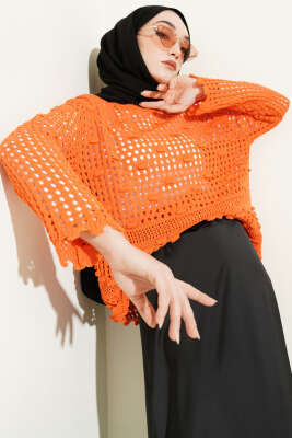 Ajurlu Kabartma Desen Kazak Oranj 