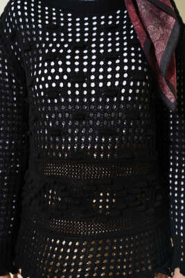 Ajurlu Kabartma Desen Kazak Siyah - Yılın Fırsatı