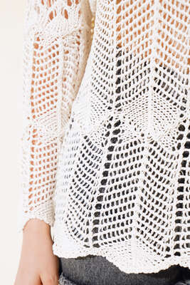 Ajurlu Uzun Kol Kazak Bej - Kadın Giyim Modelleri