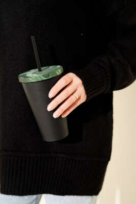 Alt Dikişli Yumoş Triko Tunik Siyah - Tunik