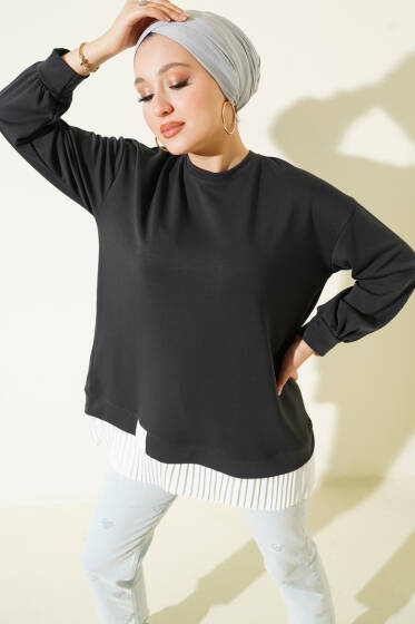 Alt Piliseli Loyşa Tunik Antrasit - Tunik