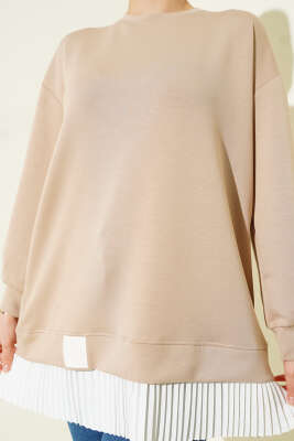 Alt Piliseli Loyşa Tunik Bej - Tunik