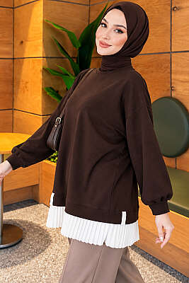 Alt Piliseli Loyşa Tunik Kahve - 300-500 TL Ürünler