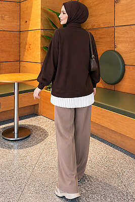 Alt Piliseli Loyşa Tunik Kahve - 300-500 TL Ürünler