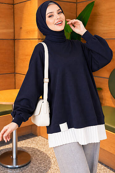 Alt Piliseli Loyşa Tunik Lacivert - 300-500 TL Ürünler