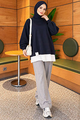 Alt Piliseli Loyşa Tunik Lacivert - 300-500 TL Ürünler