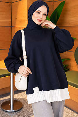 Alt Piliseli Loyşa Tunik Lacivert - 300-500 TL Ürünler