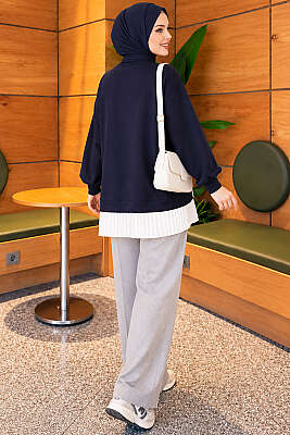 Alt Piliseli Loyşa Tunik Lacivert - 300-500 TL Ürünler