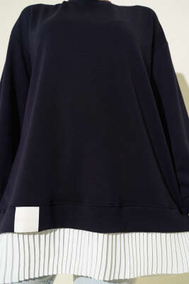 Alt Piliseli Loyşa Tunik Lacivert - Tunik