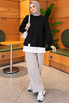 Alt Piliseli Loyşa Tunik Siyah - 300-500 TL Ürünler