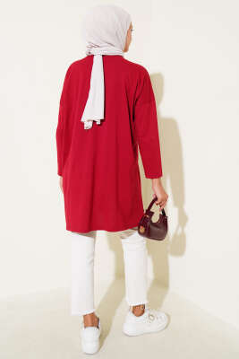 Always Be Cool Baskılı Tunik Bordo - Yılın Fırsatı