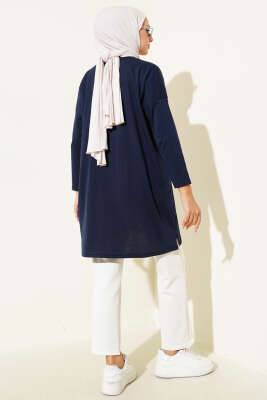 Always Be Cool Baskılı Tunik Lacivert - Yılın Fırsatı