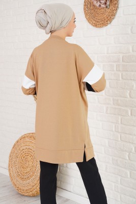 Ananas Desenli Camel Tunik - Tunik