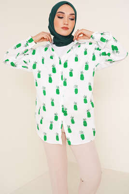 Ananas Desenli Gömlek Benetton 
