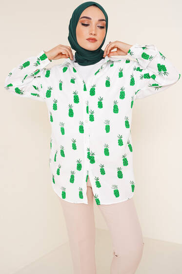 Ananas Desenli Gömlek Benetton - Gömlek