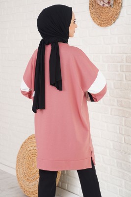 Ananas Desenli Gül Kurusu Tunik - Tunik