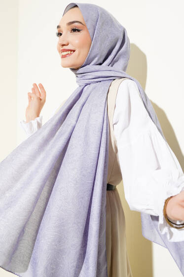 Anatolia Etnik Desen Şal Lila - Başörtüsü