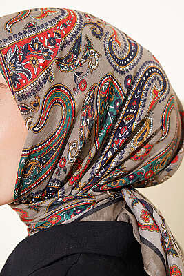 Antik Paisley Desen Eşarp Nefti - Başörtüsü