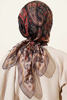 Antik Paisley Desen Eşarp Vizon - Başörtüsü