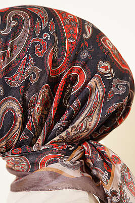 Antik Paisley Desen Eşarp Vizon - Başörtüsü