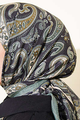 Antik Paisley Desen Eşarp Zümrüt - Başörtüsü