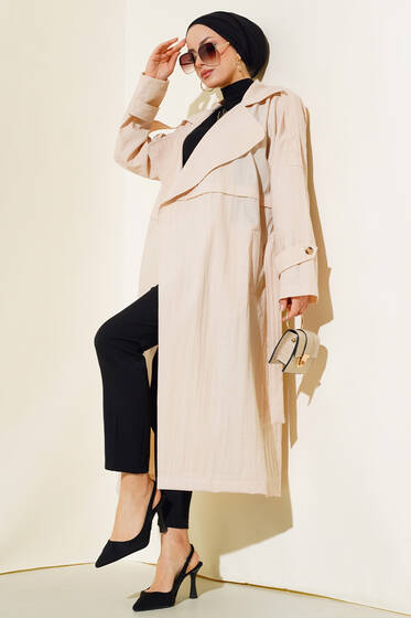 Apoletli Paraşüt Kap Bej - Kaban