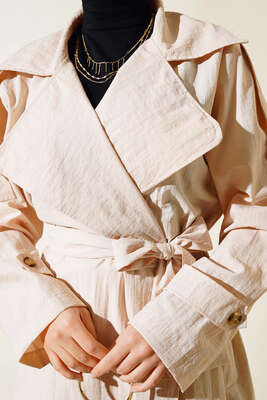 Apoletli Paraşüt Kap Bej - Kaban