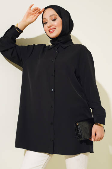 Arka İp Bağlamalı Gömlek - Gömlek