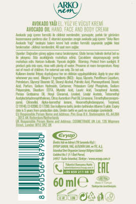 Arko Nem Avokado Yoğun Bakım Kremi 60 ml - El Kremi