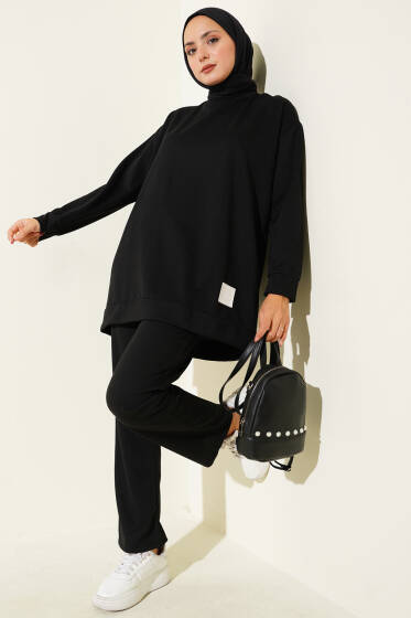 Arma Detaylı Basic İkili Takım Siyah - İkili Takım