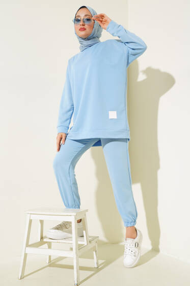 Arma Detaylı İkili Takım Bebe Mavi - İkili Takım