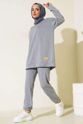 Arma Detaylı İkili Takım Gri - Yılın Fırsatı