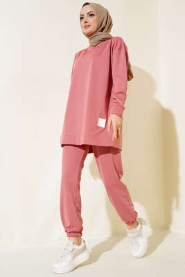 Arma Detaylı İkili Takım Gül Kurusu - YAZGI TEKSTİL